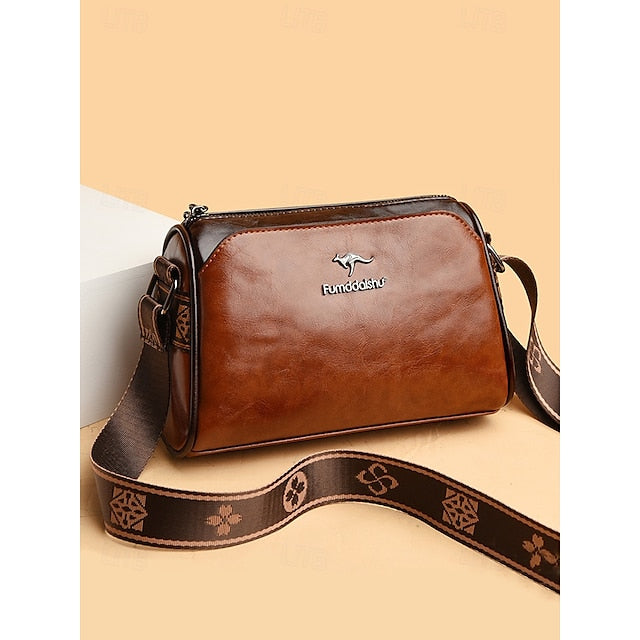 Crossbody Vintage Shoulder Bag Faux Leather