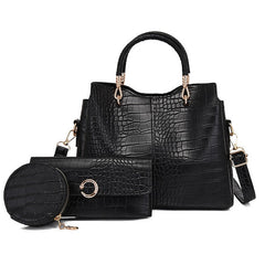 Set Leather Purse Going Bag PU Pcs Office 3 out