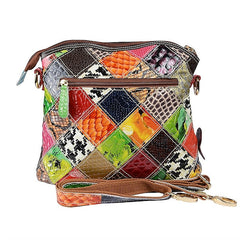 Shoulder Bohemian - Bag Patchwork Leather Colorful