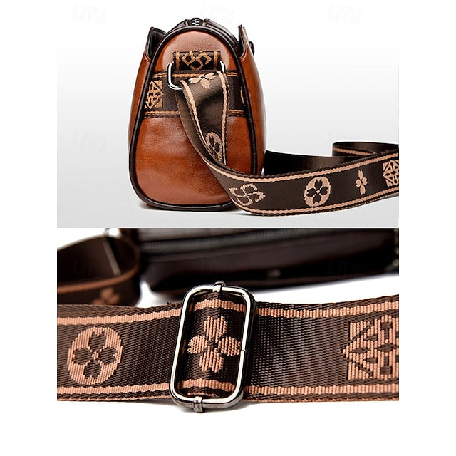 Crossbody Vintage Shoulder Bag Faux Leather