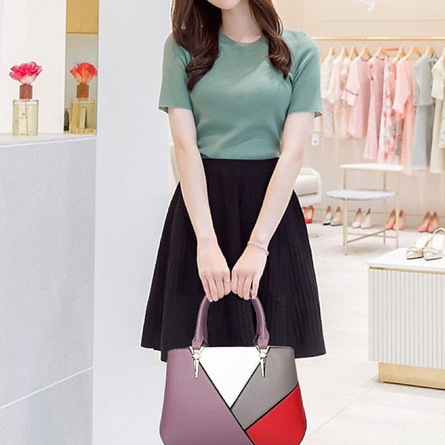 Shoulder Diaper Handbag PU Bag Tote Leather