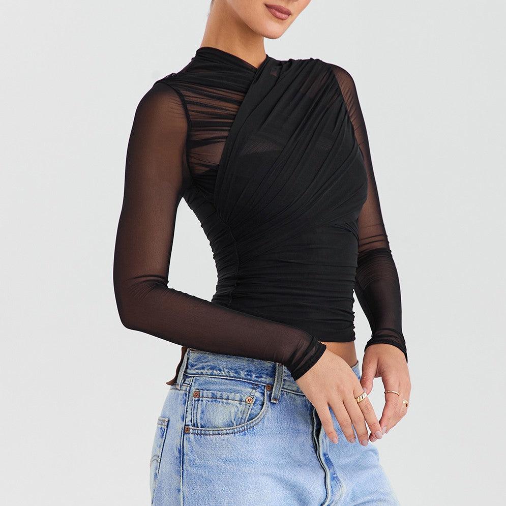 Everlasting Affection Mesh Long Sleeve Top