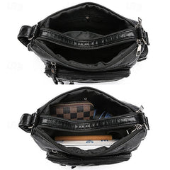 Faux Multiple Quilted with Crossbody Bag Leather