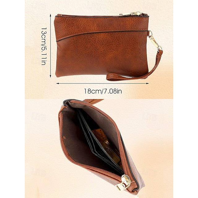 Set Leather Bag Hobo with Matching Wallet Faux