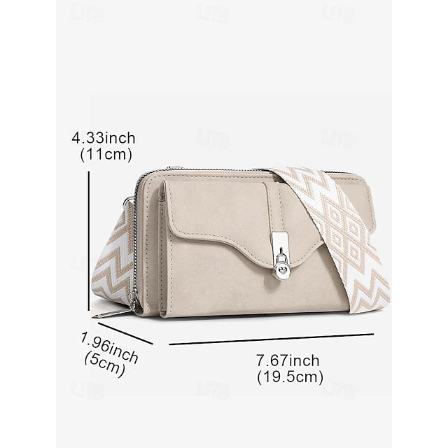 Crossbody Faux Geometric Bag Pattern with Leather