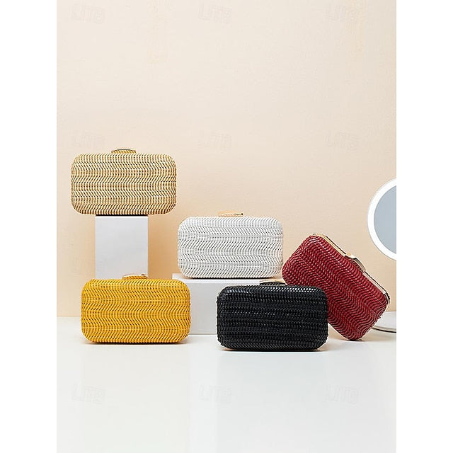 Leather Wristlet Party Evening PU Clutch Bag