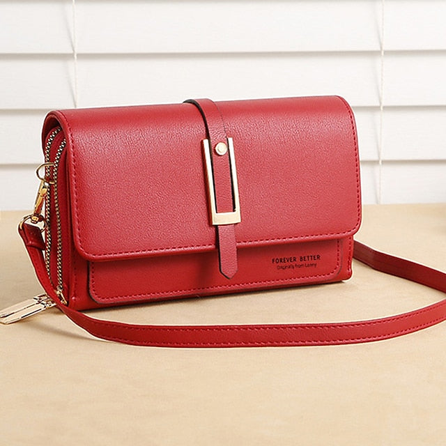 PU Crossbody Phone Bag Mobile Leather Wallet