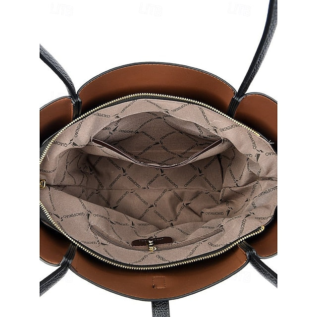 Green Bag Faux Leather Tote