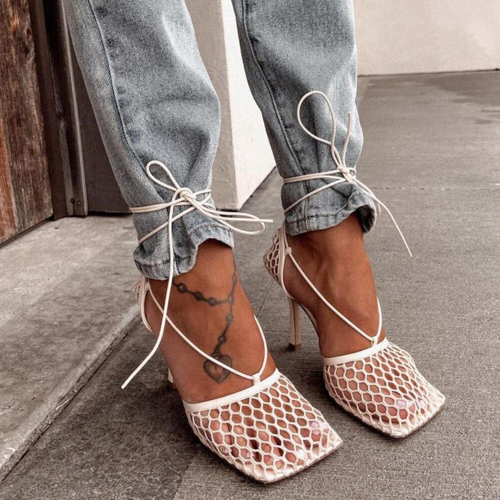 Pretoria Square Toe Mesh Sandals