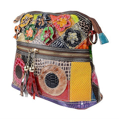 Shoulder Bohemian - Bag Patchwork Leather Colorful