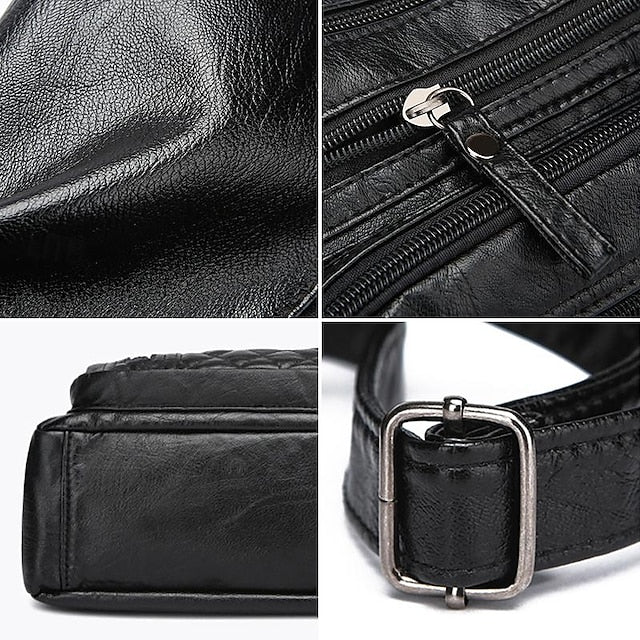 Bag Faux Multiple Leather with Quilted Crossbody