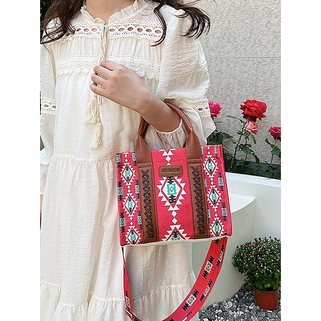 Ethnic Bag Vintage-Inspired Tote Print Boho