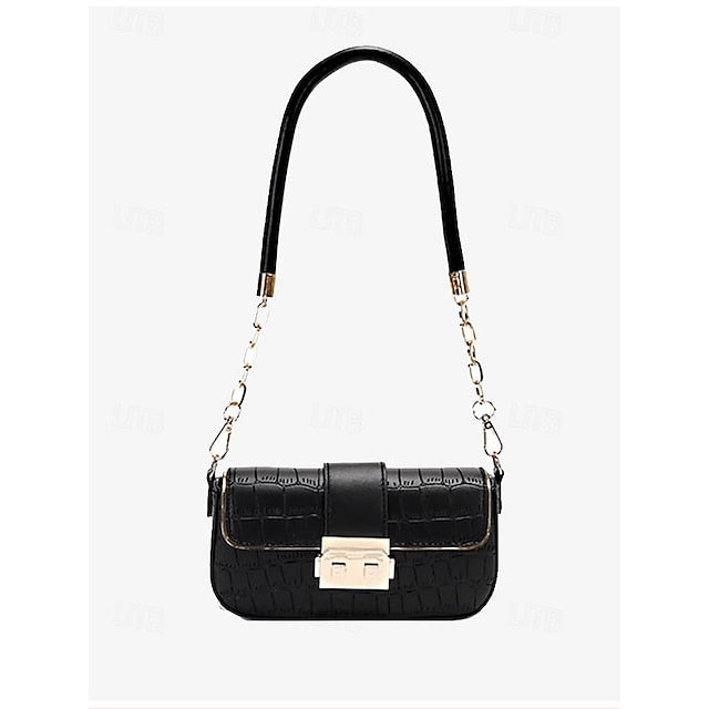 Bag Baguette Shoulder Envelope Leather PU