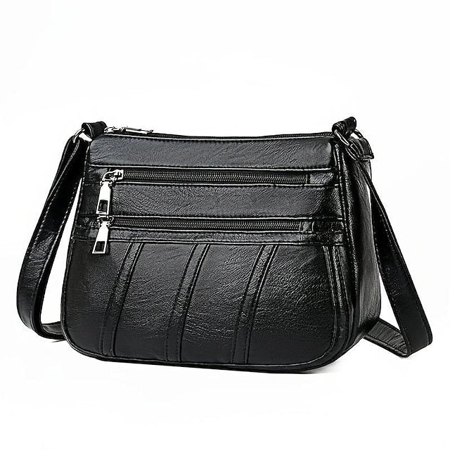 Crossbody Black Stylish Bag Faux Leather