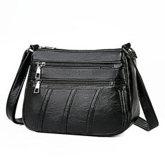 Crossbody Black Stylish Bag Faux Leather