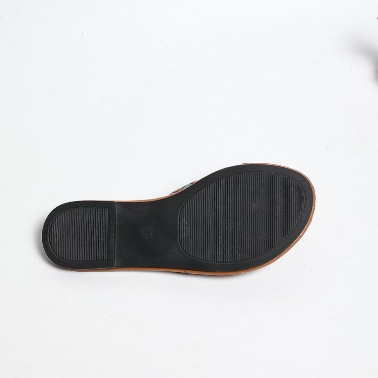 Casual Print Flat Slide Sandals