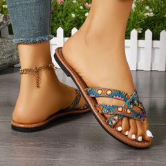 Casual Print Flat Slide Sandals