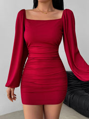 Long-Sleeved Body-Hugging Dress