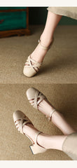 Green Comfy Hollow Out Splicing Buckle Strap Chunky Sandals