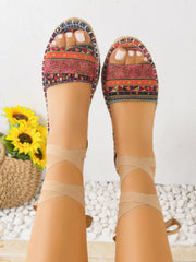 Snake Cross Strap Platform Heels Sandals
