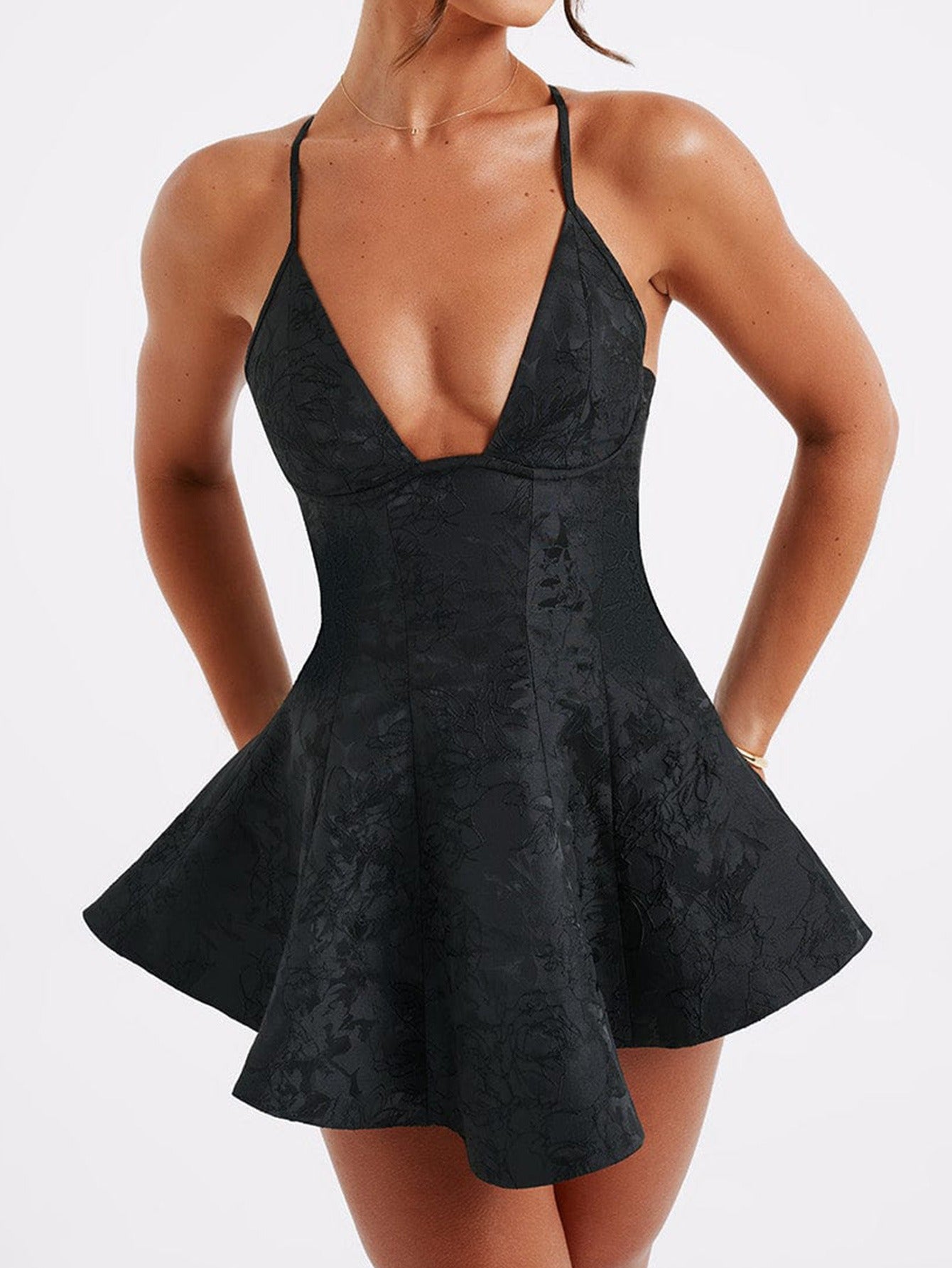 Halter-Neck Short Skirt Dress