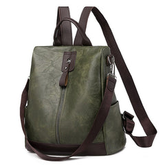 Convertible Backpack Faux Leather Caramel Purse