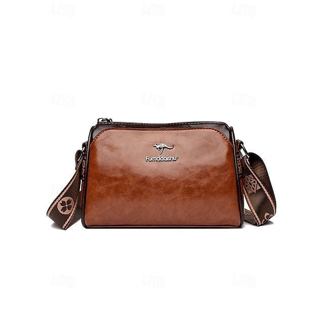 Crossbody Vintage Shoulder Bag Faux Leather