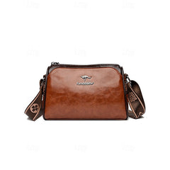Crossbody Vintage Shoulder Bag Faux Leather