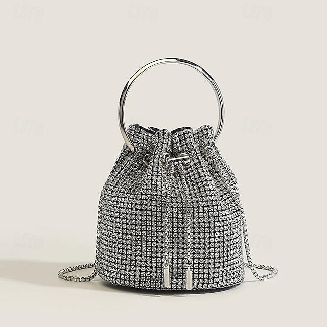 PU Bag Chain Clutch Evening Wedding Leather Party
