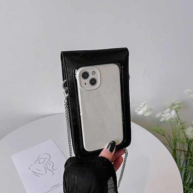 Leather Phone Bag Daily PU Mobile Crossbody