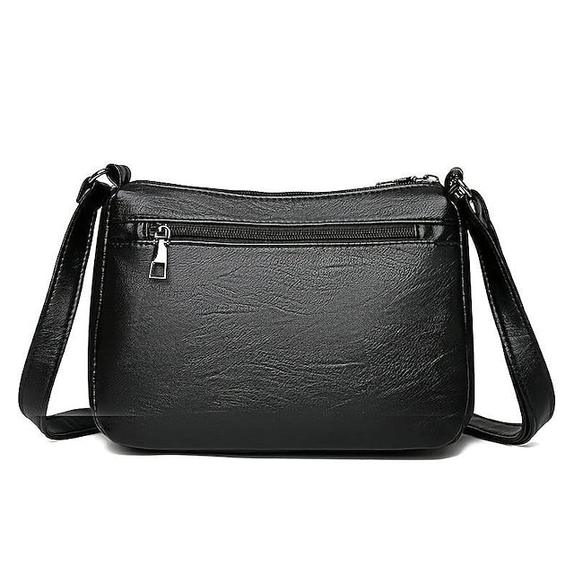 Crossbody Black Stylish Bag Faux Leather