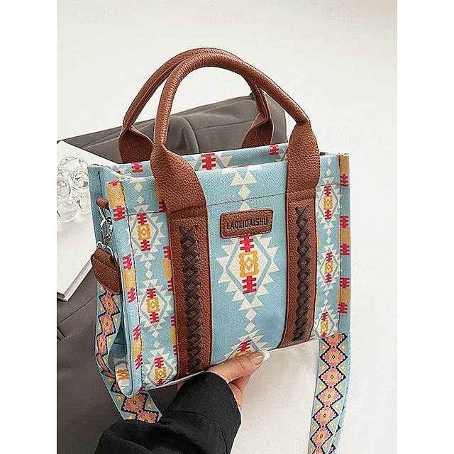 Ethnic Bag Vintage-Inspired Tote Print Boho