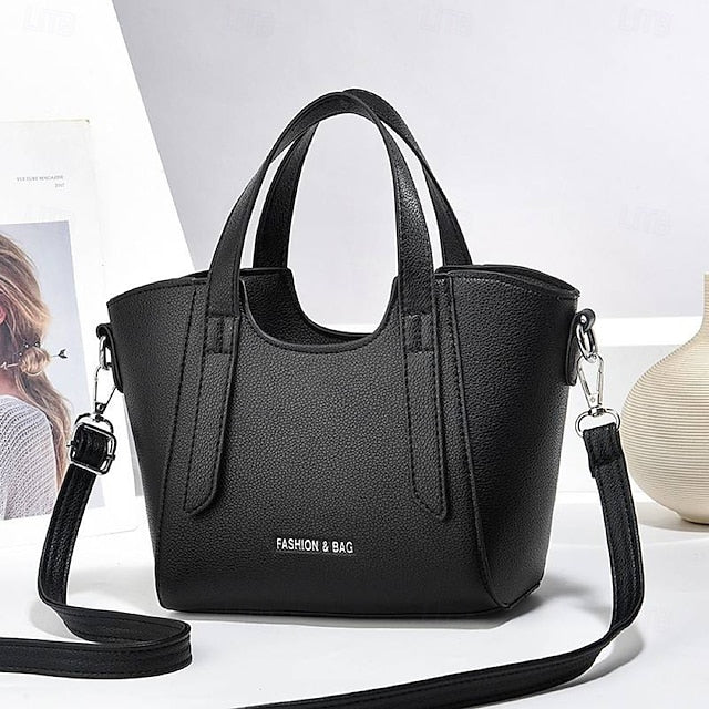 Casual PU Handbag Durable Earth Daily Leather