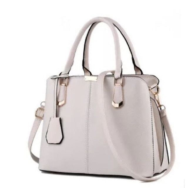 Leather Green Elegant Handbag Faux Structured