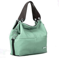 Casual Handbag with Canvas Leather Straps