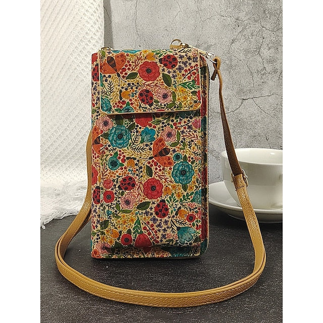 Vintage Adjustable Boho Phone Bag with Crossbody
