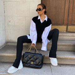 Updated Style Knit Oversized Vest