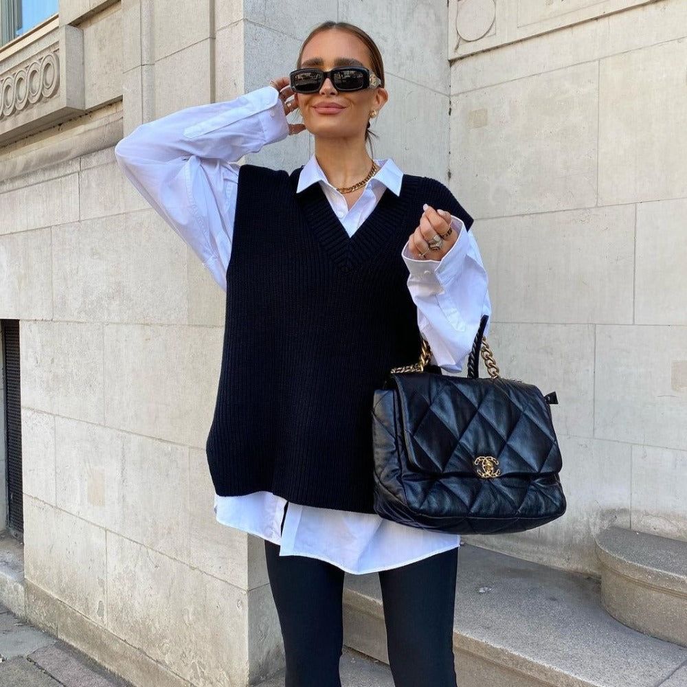 Updated Style Knit Oversized Vest