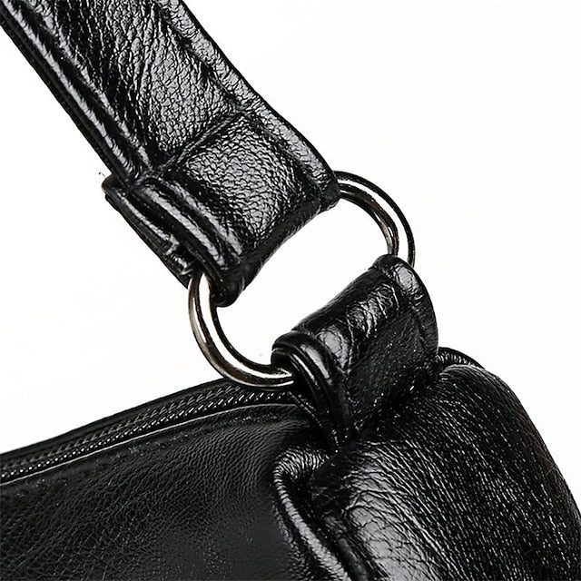 Crossbody Black Stylish Bag Faux Leather