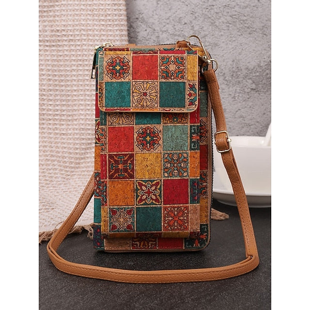 Vintage Bag with Phone Adjustable Crossbody Boho