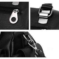 Stylish Large Blue Leather Handbag Faux