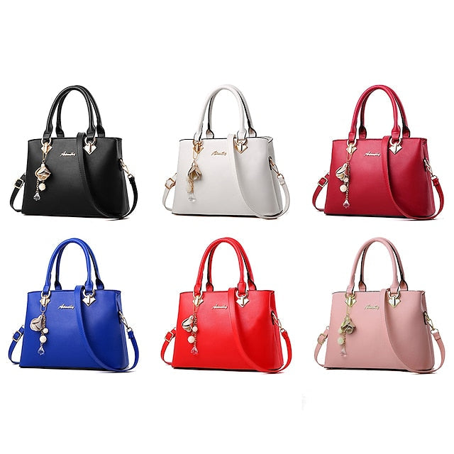 White Faux Handbag Gold with Elegant Leather