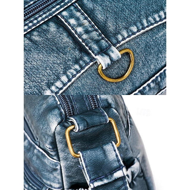 Crossbody Brown Vintage Faux Bag with Leather