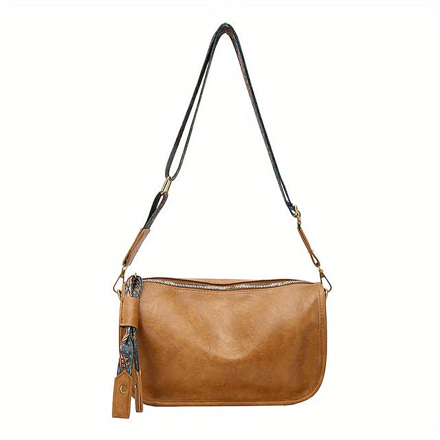 with Vintage Leather Bohemian Strap Handbag PU