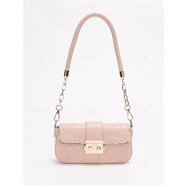 Bag Baguette Shoulder Envelope Leather PU