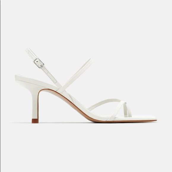 Special Guest Strappy Mid-Heel Faux Leather Sandals