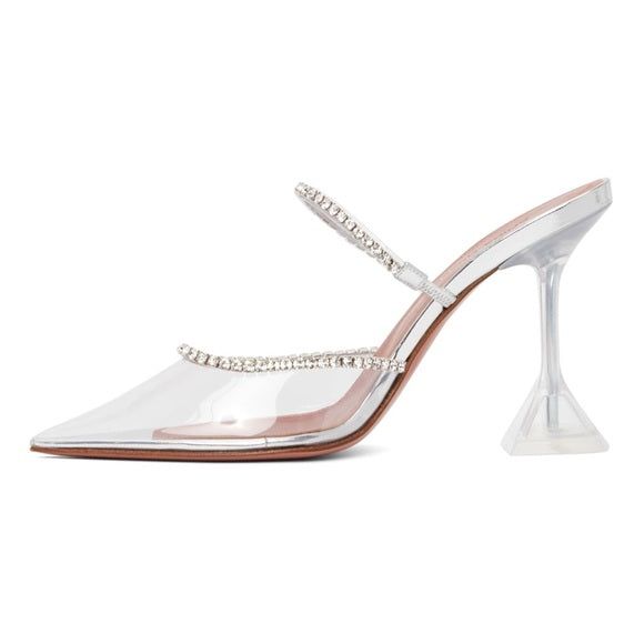 Reward Me Crystal Embellished Satin Heels