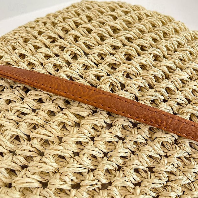 Tassel Bag Woven Boho Handbag Straw Crossbody