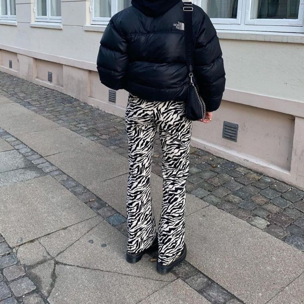 This Is Espionage – Hose mit Zebra-Print und hoher Taille