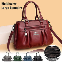 PU Leather Daily Handbag Holiday Boston Bag Zipper
